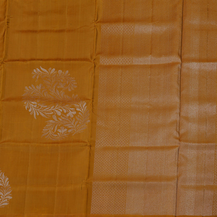 Hayagrivas Handloom Soft Silk Saree in Earthy Honey Mustard KBE63D7-2