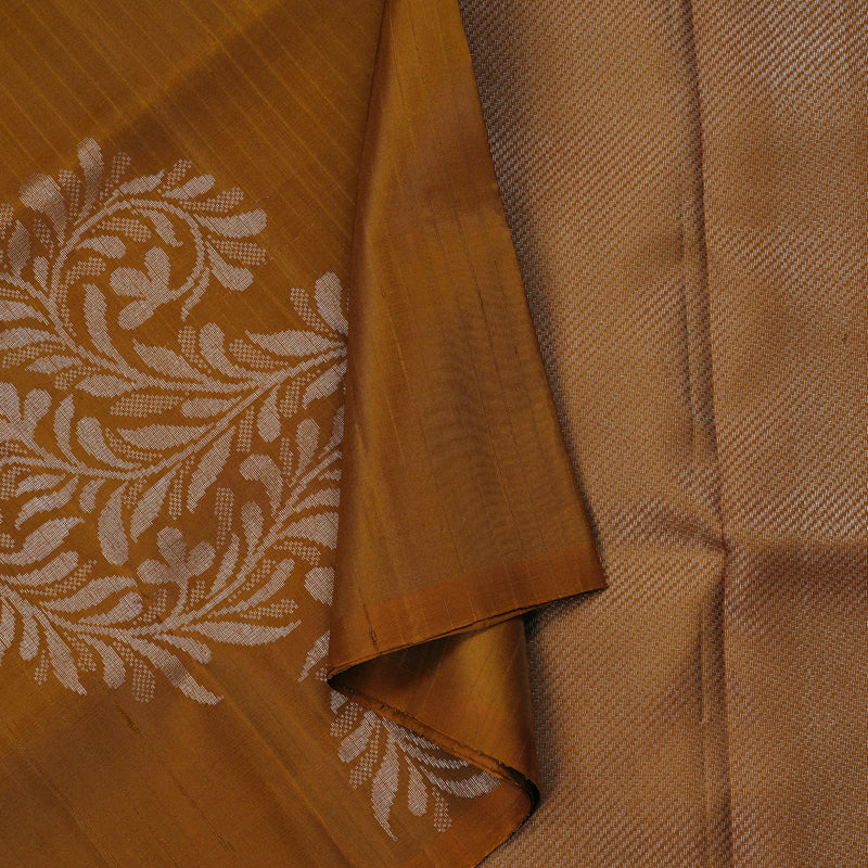 Hayagrivas Handloom Soft Silk Saree in Earthy Honey Mustard KBE63D7-2
