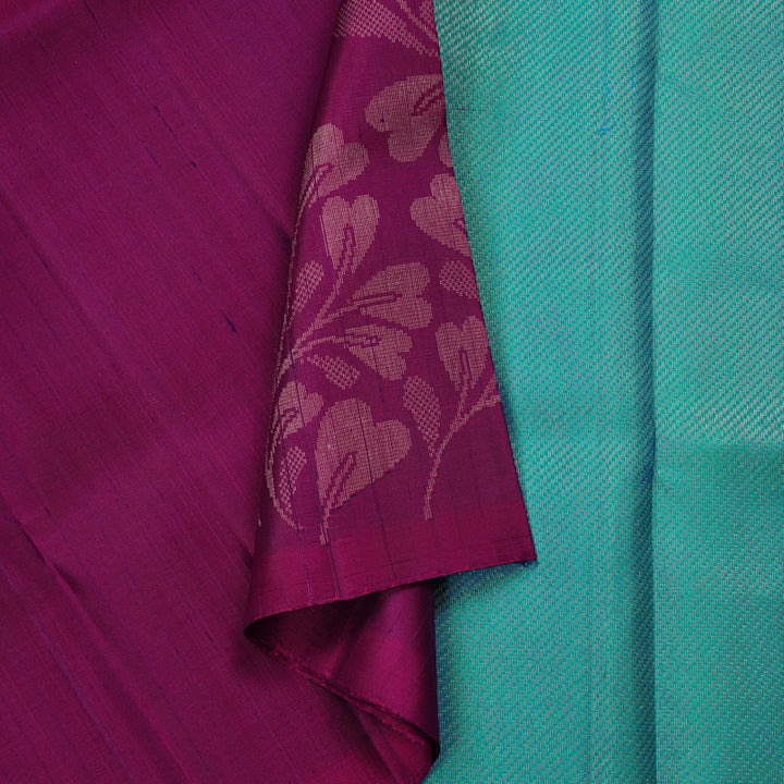 Hayagrivas Handloom Soft Silk Saree in Elegant Purple KBE63D9-3