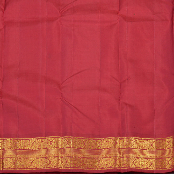 Hayagrivas Handloom Pure Kanjivaram Silk Saree in Gleaming Mango yellow KBE642G7-1