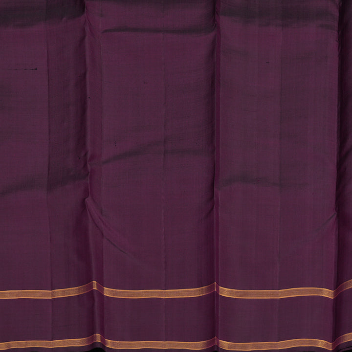 Hayagrivas Handloom Wine Purple Kanjivaram Silk Saree with Rettapet KBE644G2-1