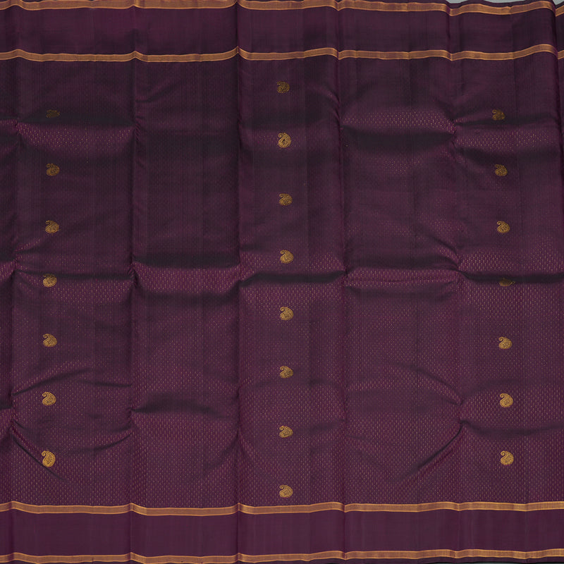 Hayagrivas Handloom Wine Purple Kanjivaram Silk Saree with Rettapet KBE644G2-1