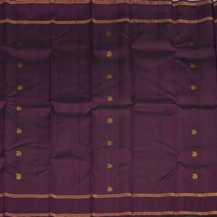 Hayagrivas Handloom Wine Purple Kanjivaram Silk Saree with Rettapet KBE644G2-1