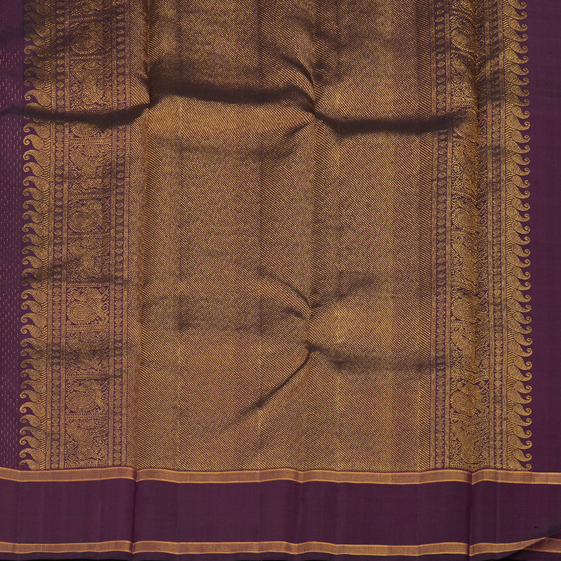 Hayagrivas Handloom Wine Purple Kanjivaram Silk Saree with Rettapet KBE644G2-1