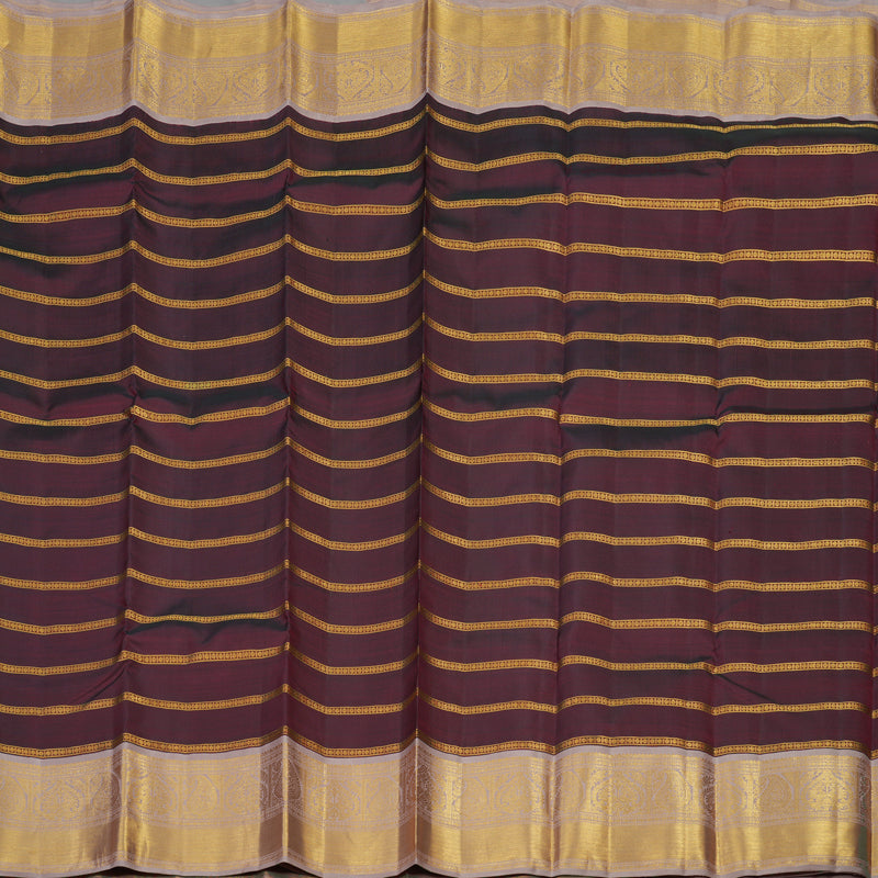 Hayagrivas Handloom Araku Maroon Kanjivaram Silk Saree with Mild Rosewood Pink Border KBE646G7-1