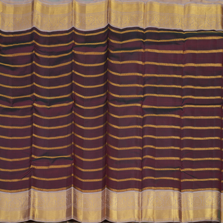 Hayagrivas Handloom Araku Maroon Kanjivaram Silk Saree with Mild Rosewood Pink Border KBE646G7-1
