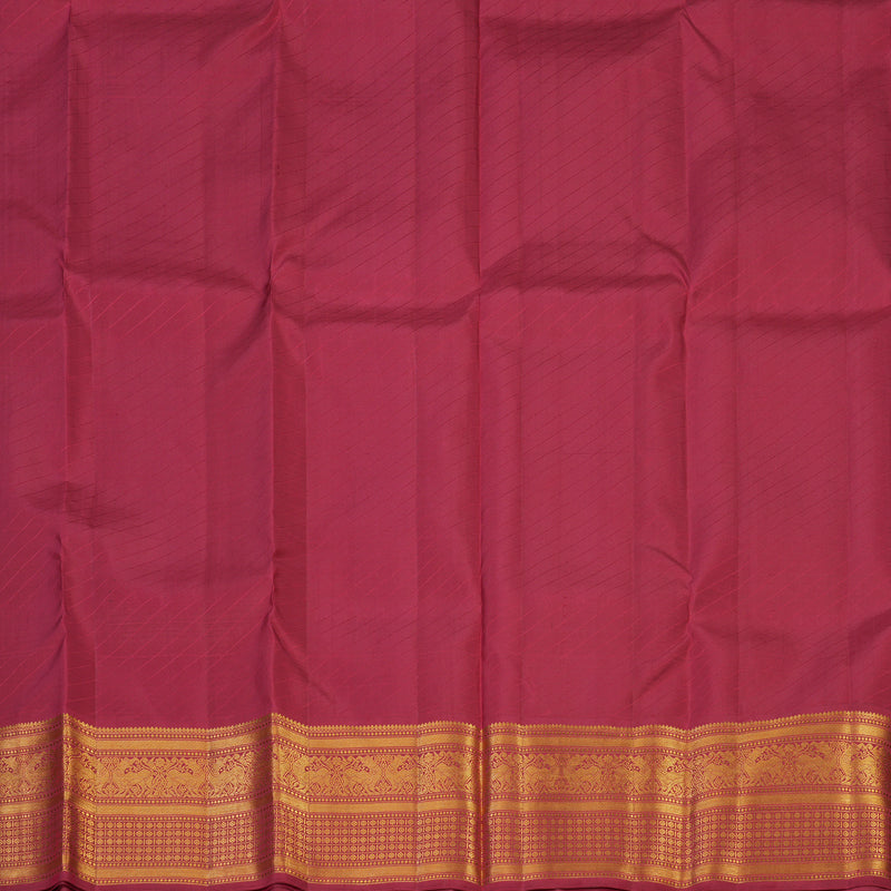 Hayagrivas Handloom Sky Blue Kanjivaram Pattu Pavadai with Maroon border KBE647G3-1