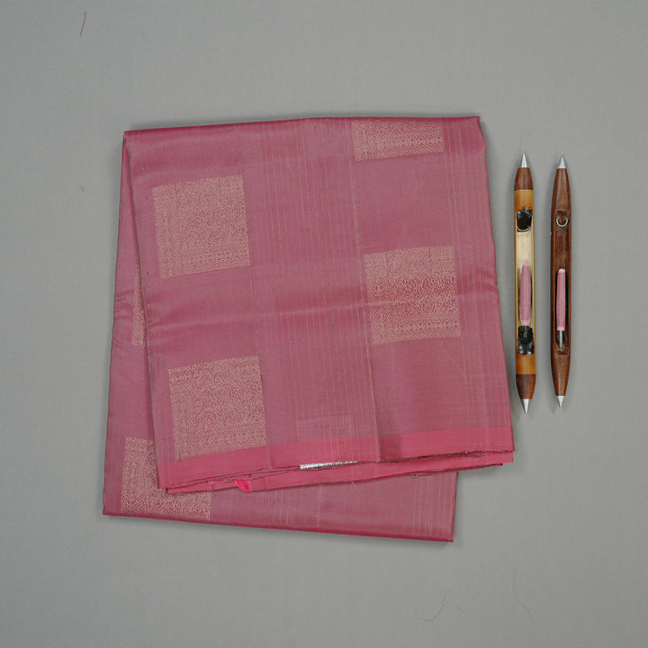 Hayagrivas Onion Pink Handloom Soft Silk Saree KBE64D12-1