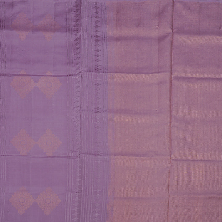 Hayagrivas Handloom Soft Silk Saree in Refreshing Dark lavender KBE64D2-1
