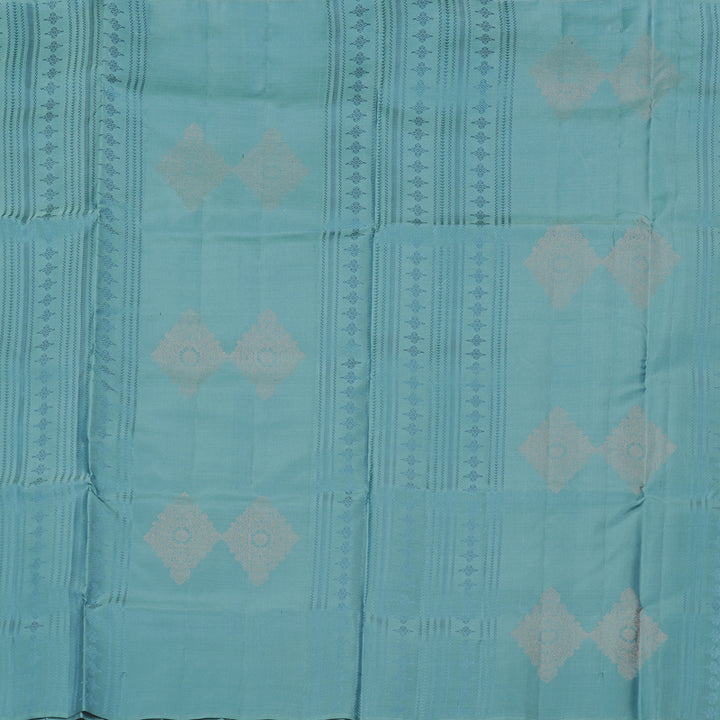 Hayagrivas Handloom Soft Silk Saree in Gorgeous Powder Blue KBE64D2-4