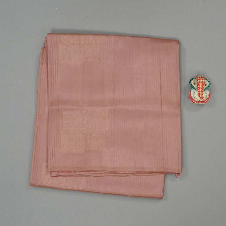 Hayagrivas Peach Pink Handloom Soft Silk Saree KBE64D3-1