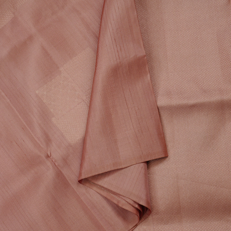 Hayagrivas Peach Pink Handloom Soft Silk Saree KBE64D3-1