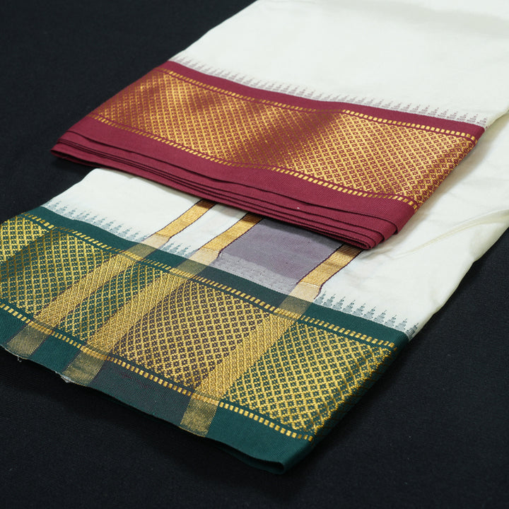 Hayagrivas Handloom 8 Mulam Silk Dhothi KBE650G3-2