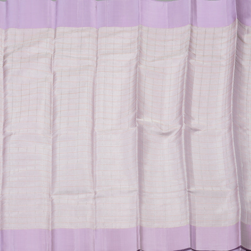 Hayagrivas Handloom Rose Pink Soft Silk Saree with Lilac Border KBE653G1-1