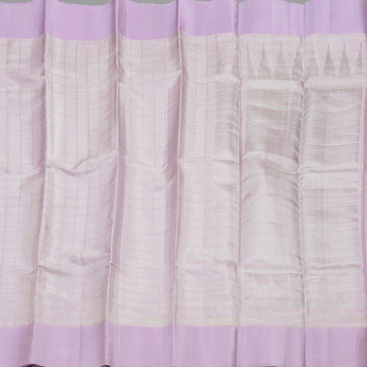 Hayagrivas Handloom Rose Pink Soft Silk Saree with Lilac Border KBE653G1-1