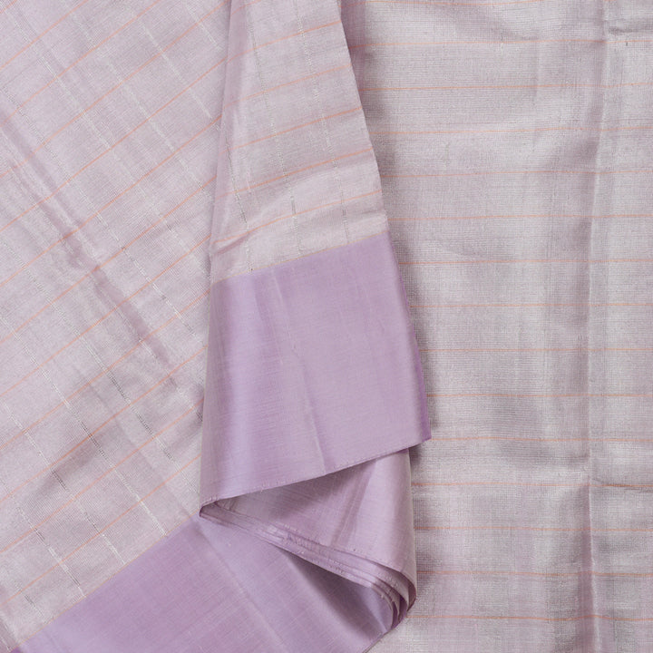 Hayagrivas Handloom Rose Pink Soft Silk Saree with Lilac Border KBE653G1-1