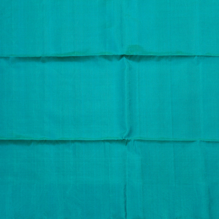 Hayagrivas Handloom Orangish Pink Soft Silk Saree with Turquoise Border KBE653G14-2