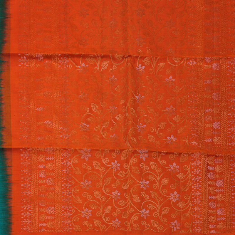 Hayagrivas Rama Green Pure Soft Silk Saree KBE654G12-2