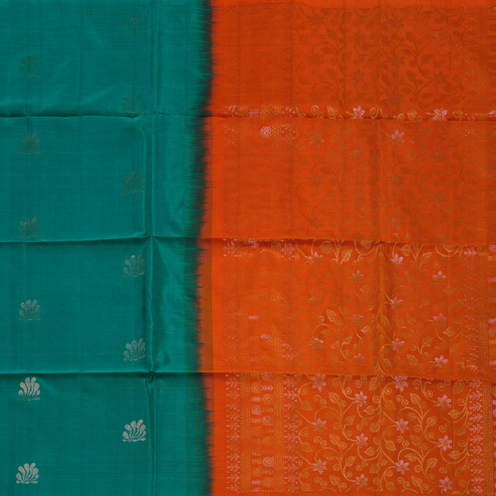 Hayagrivas Rama Green Pure Soft Silk Saree KBE654G12-2