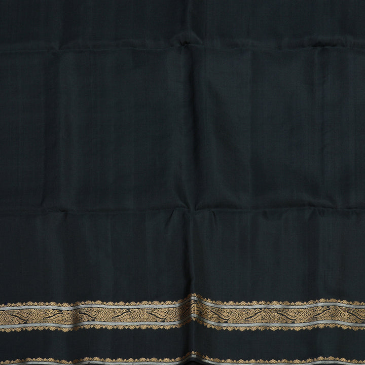 Hayagrivas Handloom Pure Soft Silk saree in Classic Black KBE654G21-1