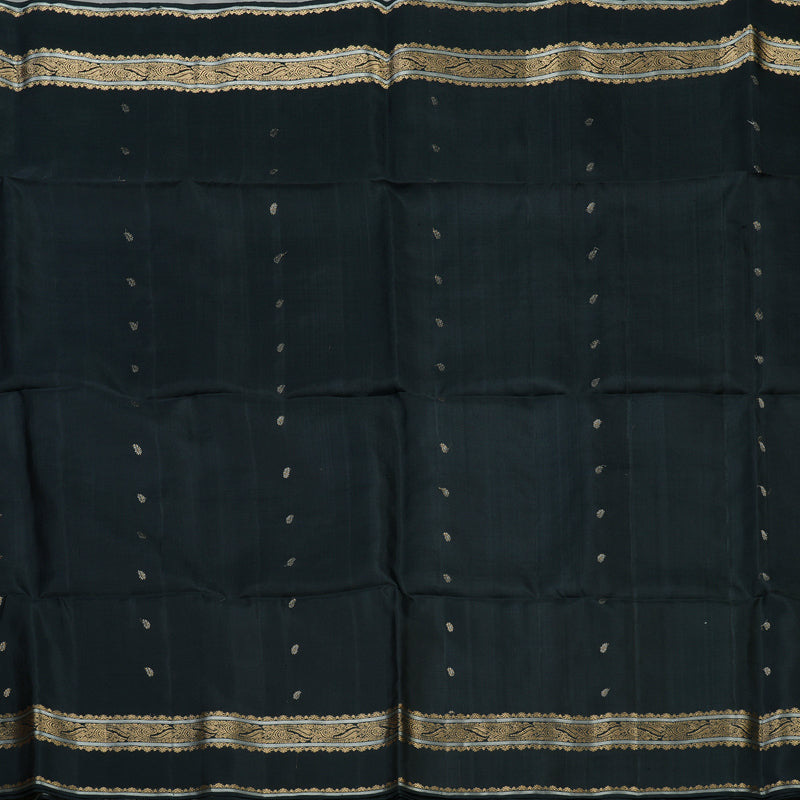 Hayagrivas Handloom Pure Soft Silk saree in Classic Black KBE654G21-1