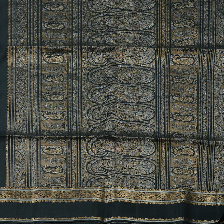 Hayagrivas Handloom Pure Soft Silk saree in Classic Black KBE654G21-1