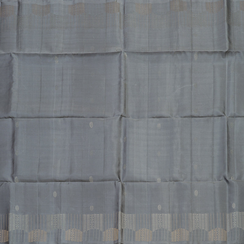 Hayagrivas Handloom Grey Soft Silk Saree KBE654G5-2