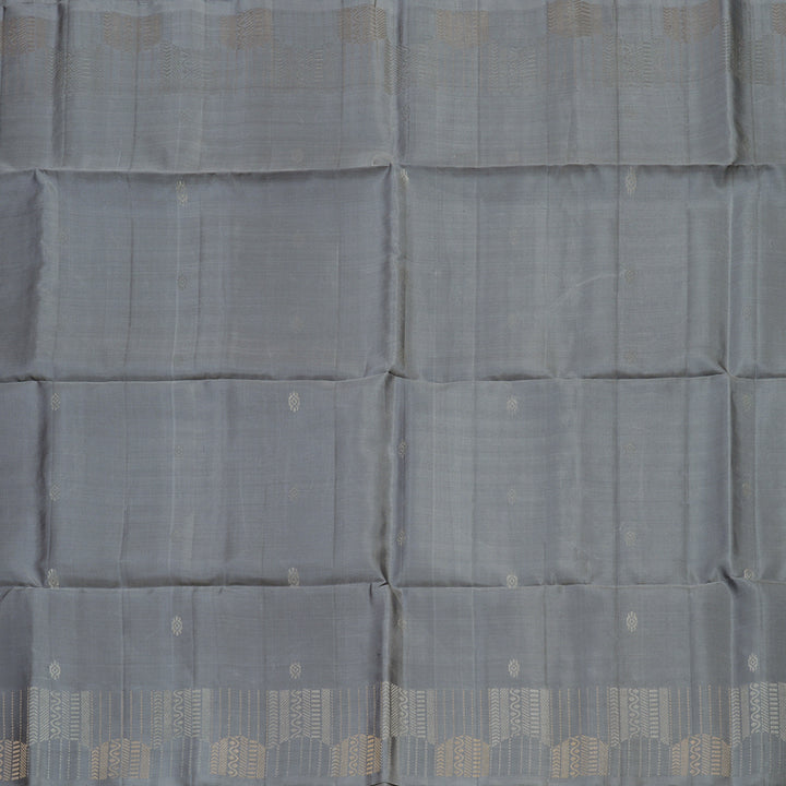 Hayagrivas Handloom Grey Soft Silk Saree KBE654G5-2