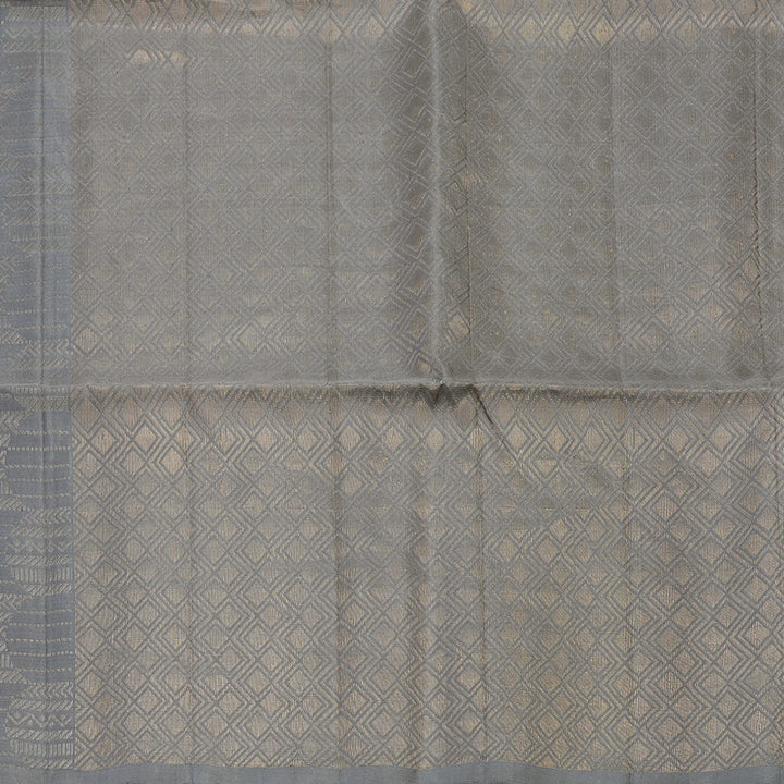 Hayagrivas Handloom Grey Soft Silk Saree KBE654G5-2