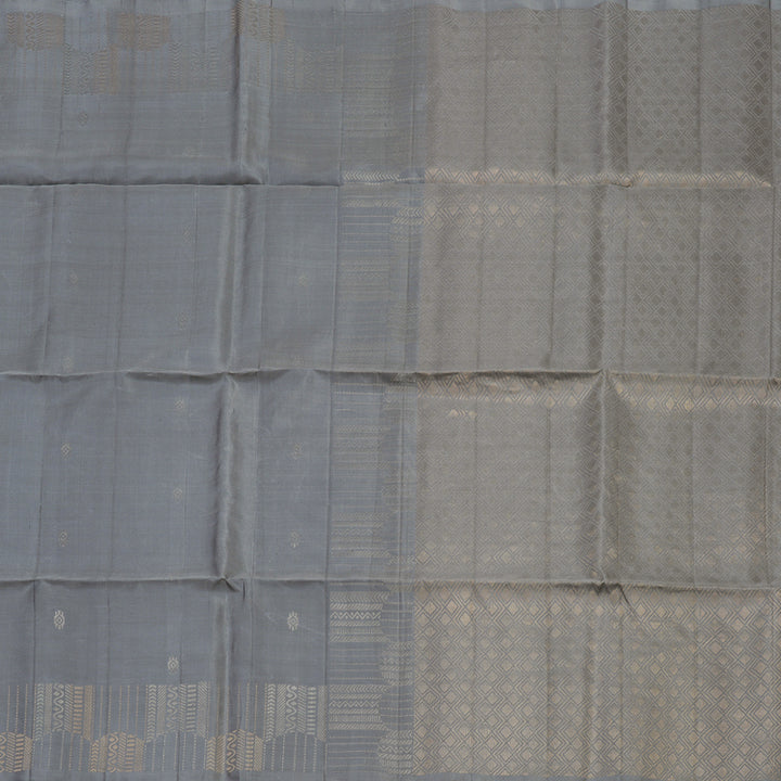 Hayagrivas Handloom Grey Soft Silk Saree KBE654G5-2