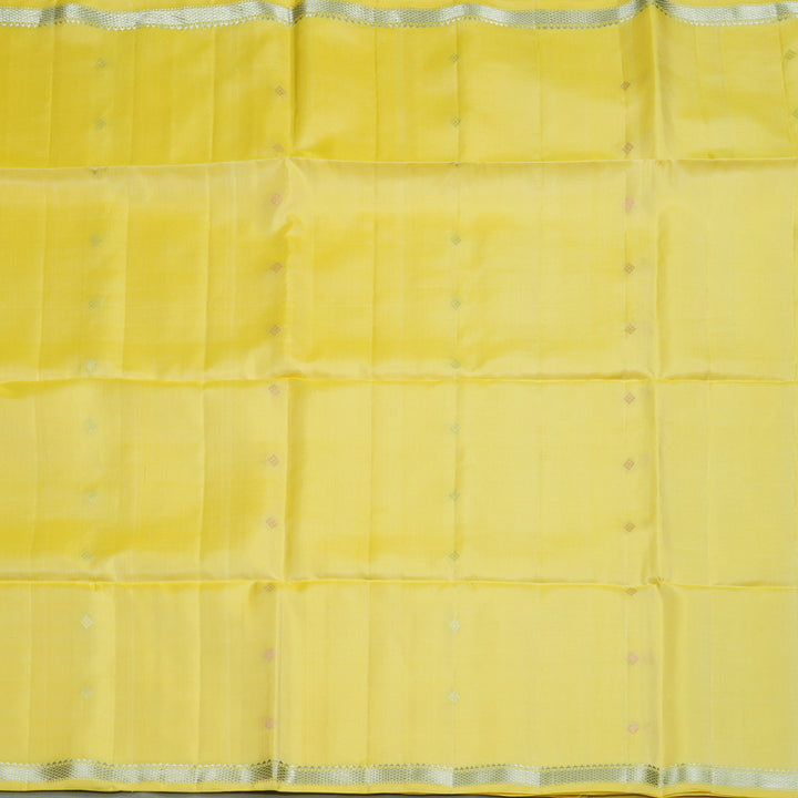 Hayagrivas Handloom Lemon Yellow Soft Silk Saree KBE656G4-2
