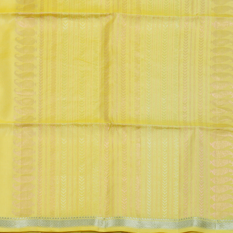 Hayagrivas Handloom Lemon Yellow Soft Silk Saree KBE656G4-2