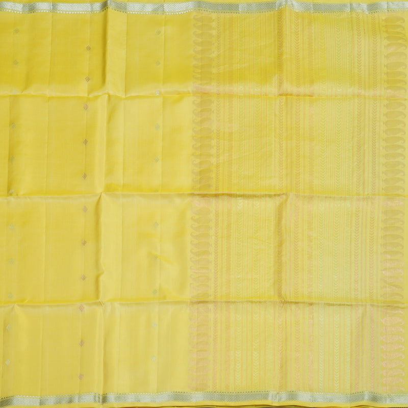 Hayagrivas Handloom Lemon Yellow Soft Silk Saree KBE656G4-2