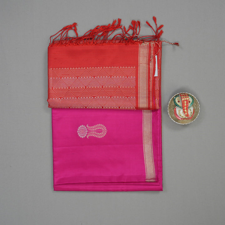 Hayagrivas Magenta Pure Soft Silk Saree KBE658G3-1