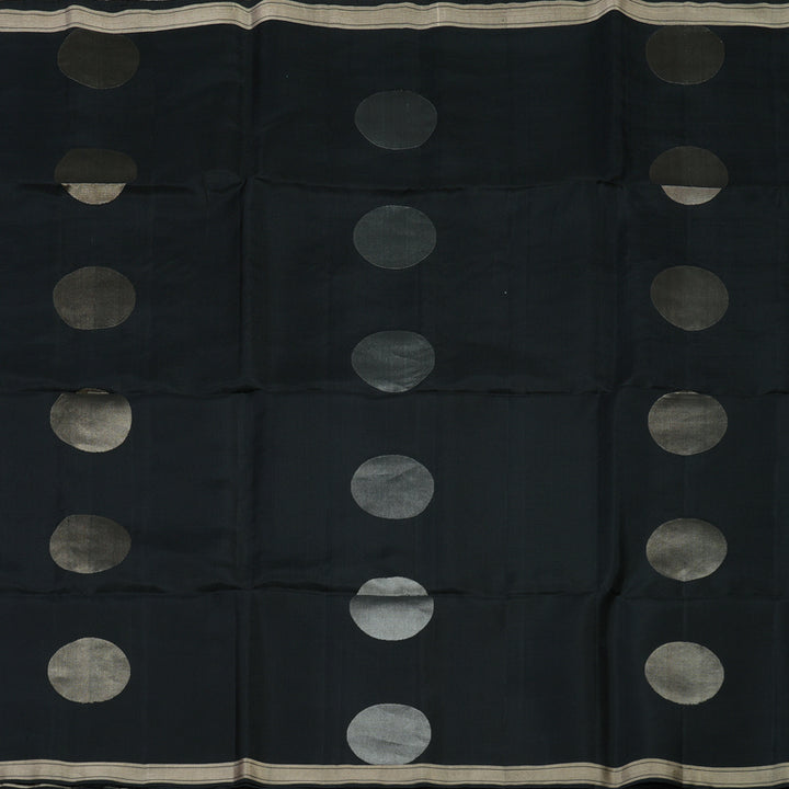 Hayagrivas Handloom Black Soft Silk Saree KBE659G5-1