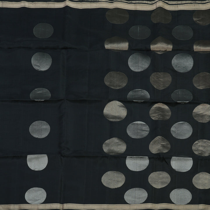 Hayagrivas Handloom Black Soft Silk Saree KBE659G5-1