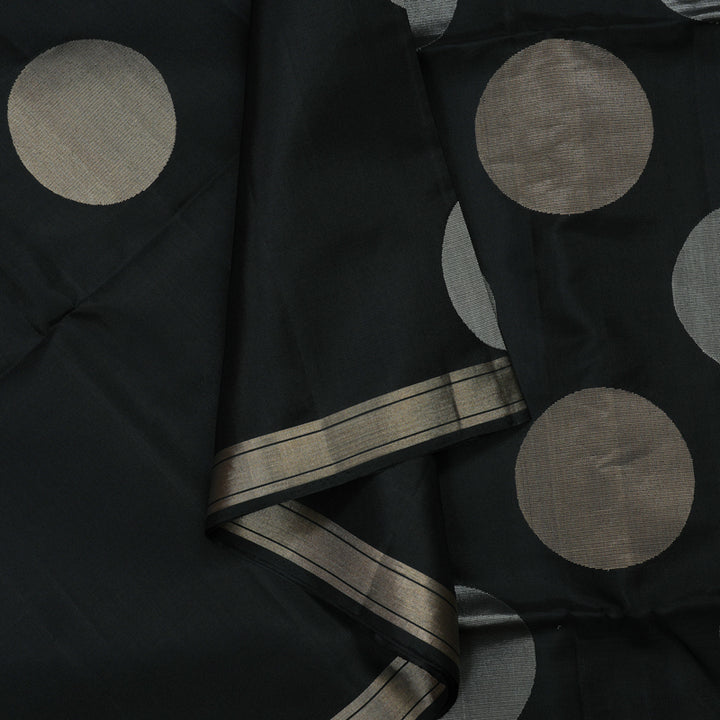 Hayagrivas Handloom Black Soft Silk Saree KBE659G5-1