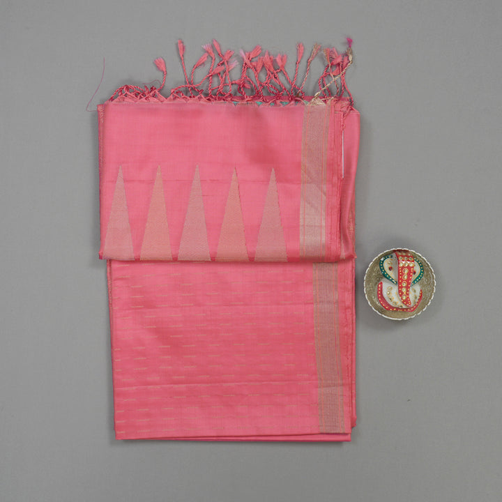 Hayagrivas Handloom Rose Pink Soft Silk Saree KBE659G7-1