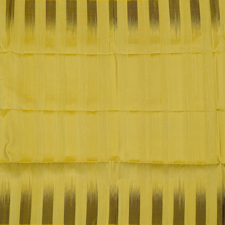 Hayagrivas Mustard Yellow Handloom Soft Silk Saree with Dual Tone (Blue With Yellow) Border KBE65D1-1