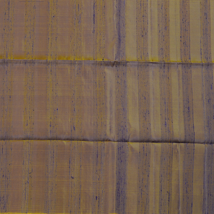 Hayagrivas Mustard Yellow Handloom Soft Silk Saree with Dual Tone (Blue With Yellow) Border KBE65D1-1