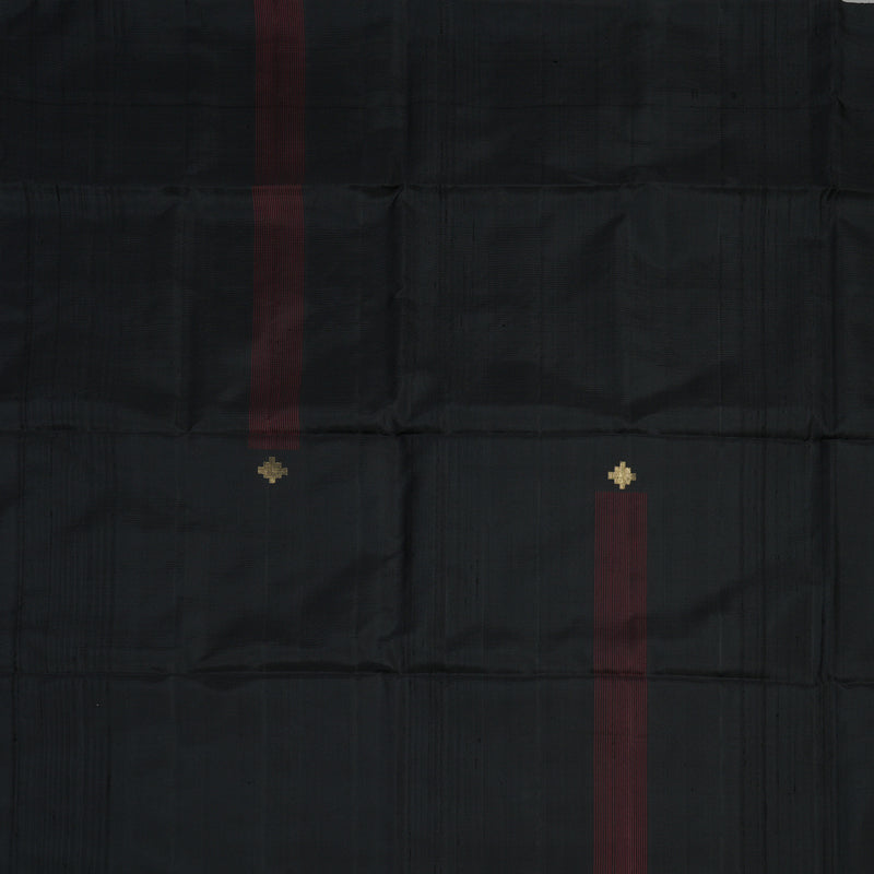 Hayagrivas Handloom Black Pure Soft Silk Saree KBE660G6-1