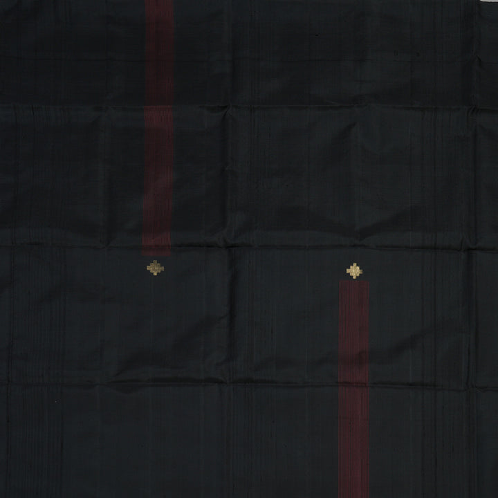 Hayagrivas Handloom Black Pure Soft Silk Saree KBE660G6-1