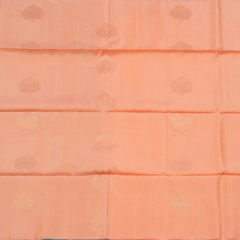 Hayagrivas Handloom Peach Orange Soft Silk Saree KBE662G11-5