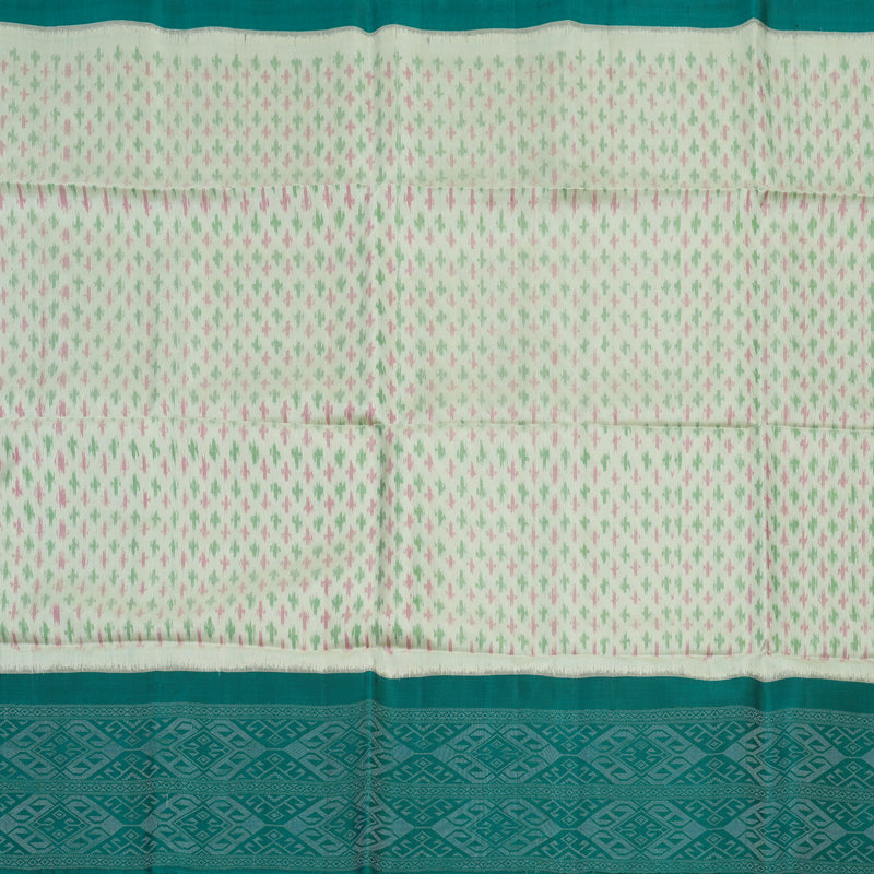 Hayagrivas Pista Green Pure Ikkat Soft Silk Saree KBE662G12-1