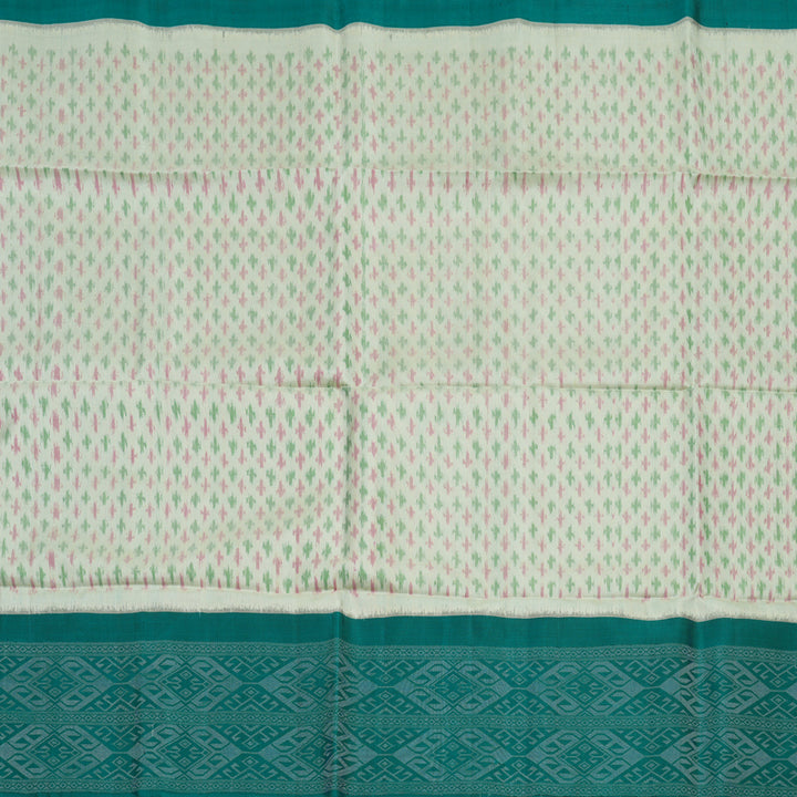 Hayagrivas Pista Green Pure Ikkat Soft Silk Saree KBE662G12-1