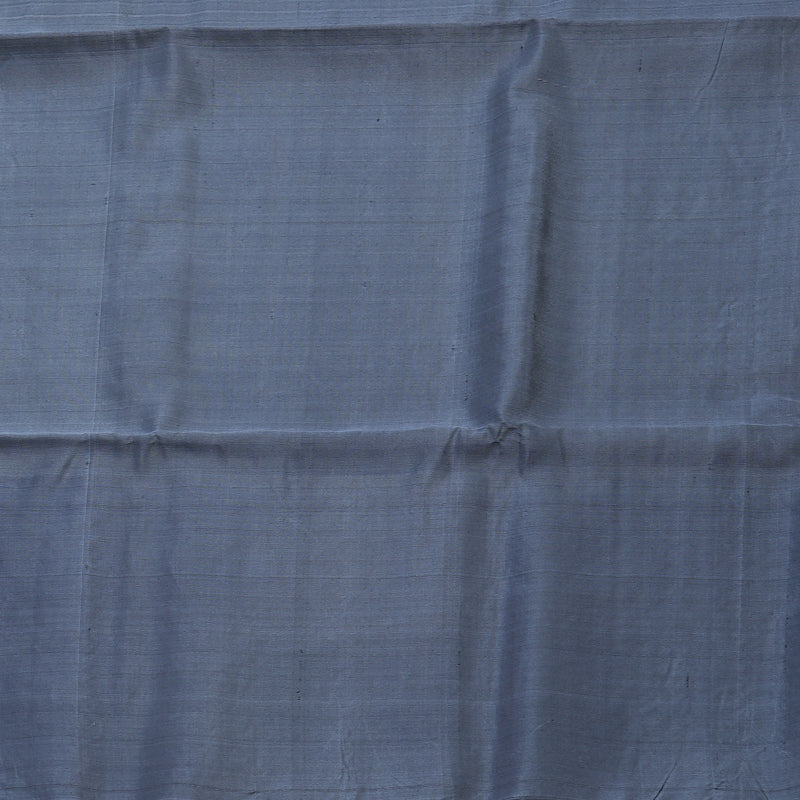 Hayagrivas Handloom Pure Soft Silk Saree in Olive Green with Bluish Grey KBE662G12-3