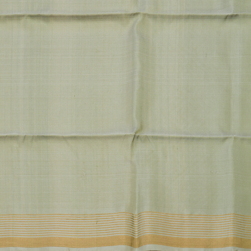 Hayagrivas Cream & Mild Green Pure Soft Silk Saree KBE662G5-2