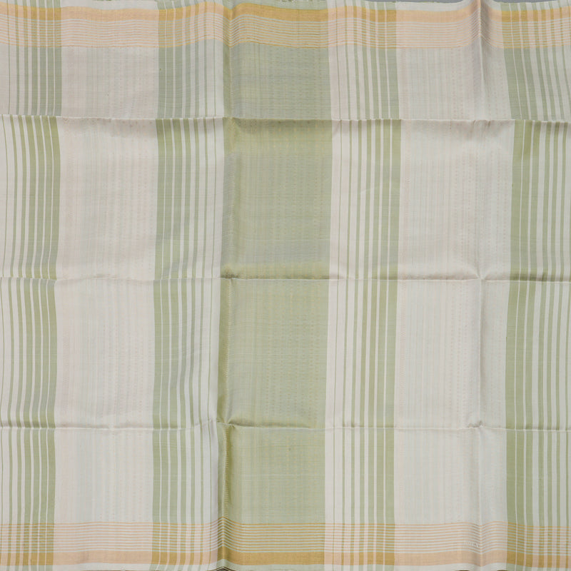 Hayagrivas Cream & Mild Green Pure Soft Silk Saree KBE662G5-2