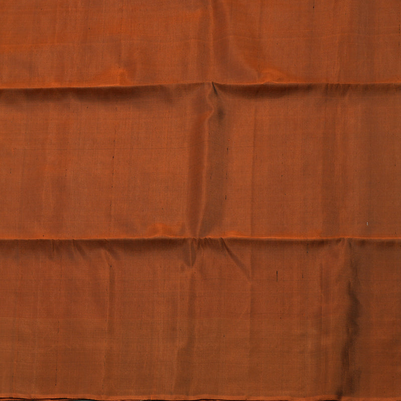 Hayagrivas Handloom Elephant Grey Soft Silk Saree with Rust Orange Border KBE662G6-13