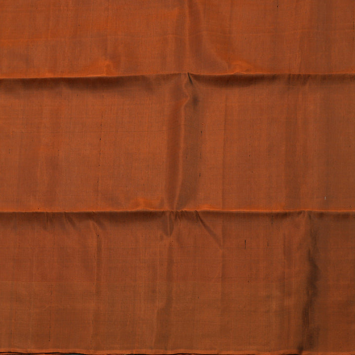 Hayagrivas Handloom Elephant Grey Soft Silk Saree with Rust Orange Border KBE662G6-13